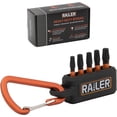 thumbnail interactive-video image 1 of Railer Double Square Screwdriver Bit Set - Premium S2 Steel 1 Inch Impact Driver 5-Piece Trailer Bit Set With A Tool Storage Bit Holder & Carabiner, 1 of 9