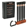 thumbnail image 1 of Railer Nut Driver Set - Premium S2 Steel 6 Inch 5-Piece Nutsetter Bit Set With A Storage Bit Holder & Carabiner, 1 of 6