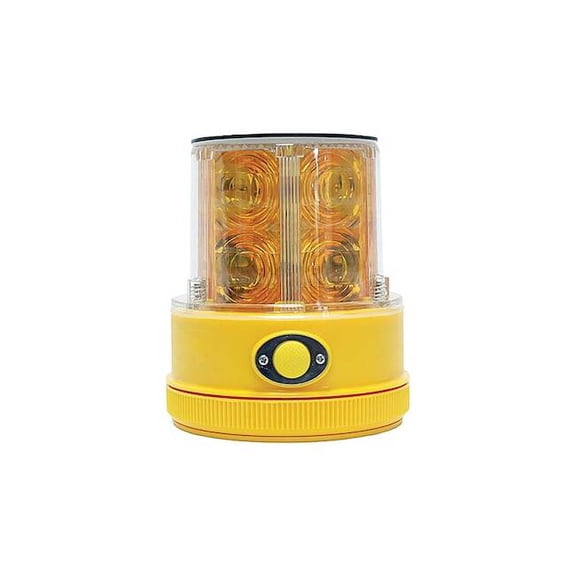 Rechargeable SafetyLight, Amber, LED, Solar M18-SOLAR A