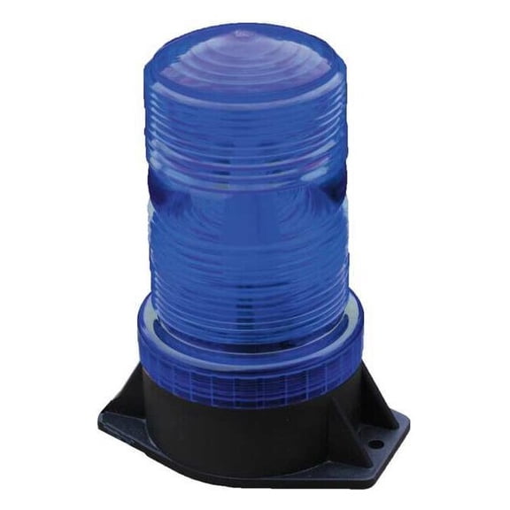 Railhead Gear Warning Strobe, Blue, LED, 12 to 90VDC, Depth: 4 in M490-LED DCB