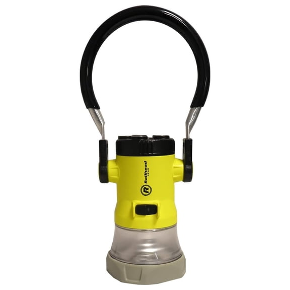 Railhead Railroad Trainman Lantern , Outdoor LED Battery Operated Light for Signaling and Hanging Lamp on Arm , Water-Resistant with Magnets RH-TL2020