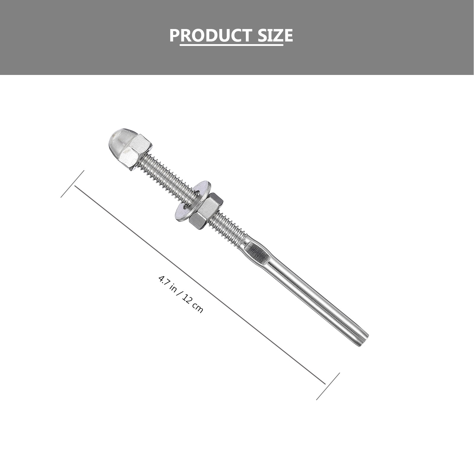 Railing Cable Swage Tensioner Deck Kit Terminal End Fitting System Post