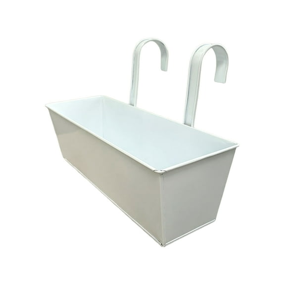 Railing Planter Box Flower Pots for Balcony or Patios Space Saving Countryside Styles Plant Holder Decoration