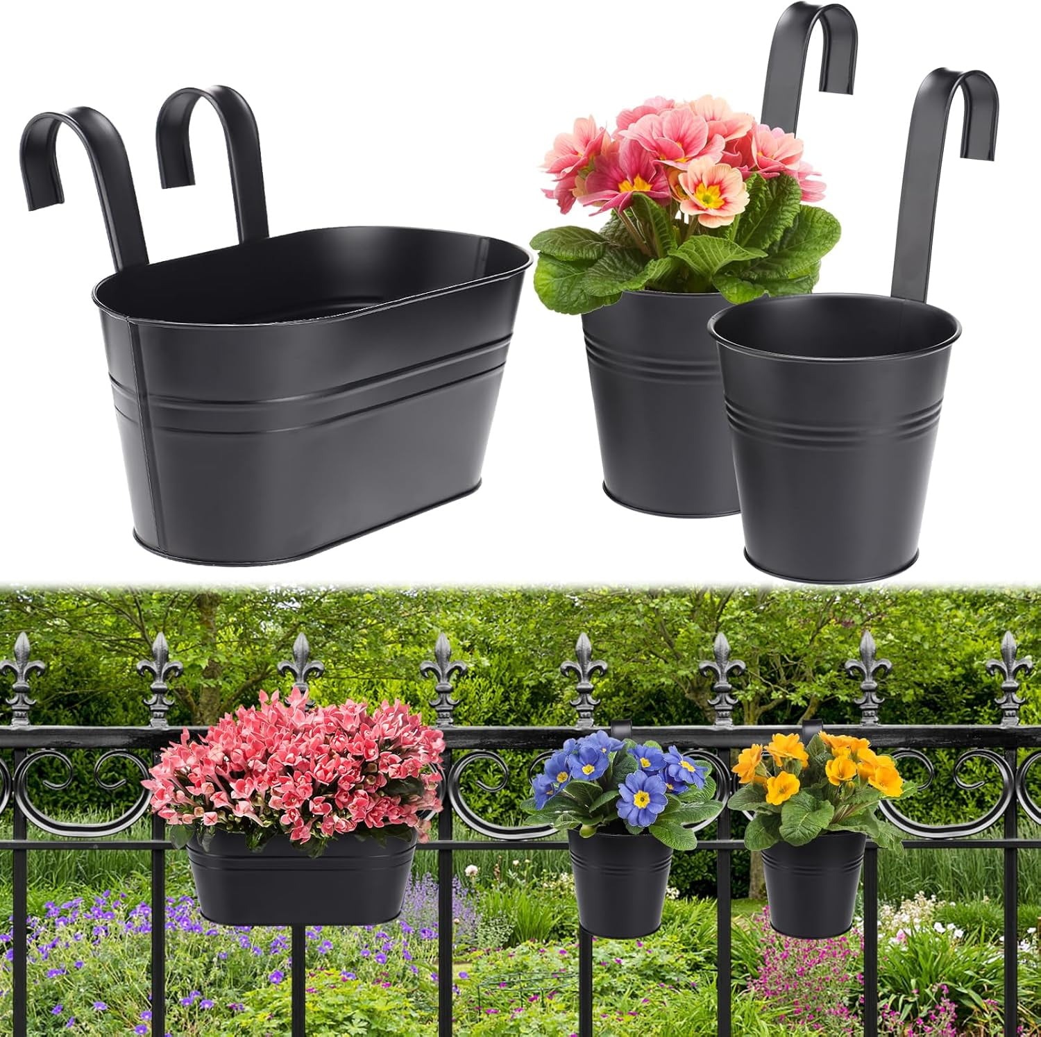 Railing Planter with Drainage- 10.8