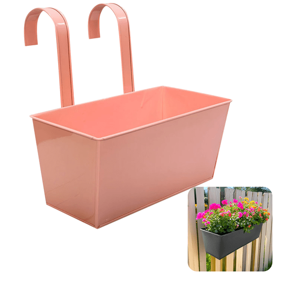 Railing Planters Outdoor Balcony 11 Inch Deck Over The Railing Planter Boxes Hanging Planters for Fence Flower