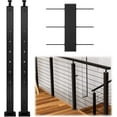 thumbnail image 1 of Railing Post 36"x2"x2" Level drilled Post 10 Holes, Wall Thickness 1.2mm,Railing, 1 of 21