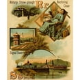 thumbnail image 1 of Railroad ABC - R is for Rotary Snow plow & Reclining Chair & S is for Signal Tower & steamer Poster Print, 1 of 3