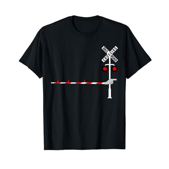 Railroad Crossing Barrier Sign Halloween Costume DIY Funny T-Shirt