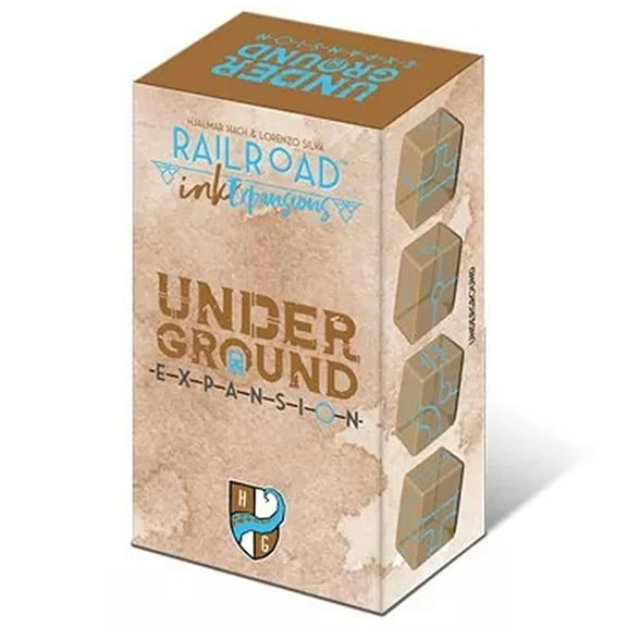 Railroad Ink: Underground Expansion Pack - Standalone Game or Expansion For Railroad Ink/Railroad Ink Challenge Core Games, Ages 8+, 1+ Players, 15-30 Min