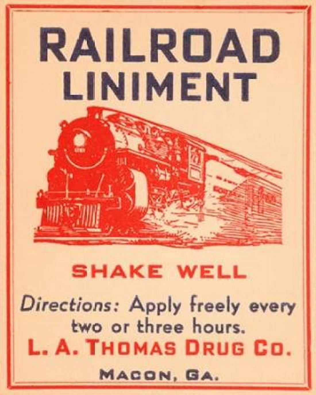 Railroad Liniment Canvas Art - Vintage Booze Labels (22 x 28)