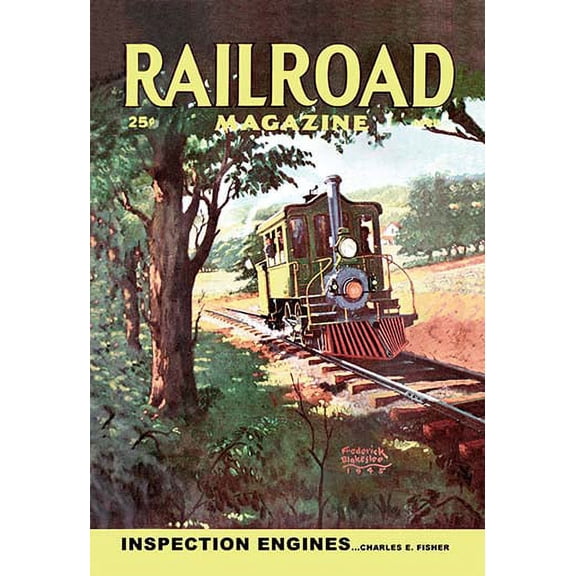 Railroad Magazine: Inspection Engines, 1945 Fine art canvas print (20" x 30")