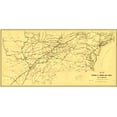 thumbnail image 1 of Railroad Map - Fremont and Indiana Railroad - Arthur 1858 - 23 x 45.62 - Vintage Wall Art, 1 of 5