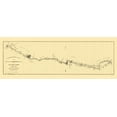thumbnail image 1 of Railroad Map - Hillsborough and Cincinnati Railroad - Jacobil 1852 - Vintage Wall Art, 1 of 4