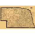 thumbnail image 1 of Railroad Map - Nebraska Railroads - McEwen 1897 - Vintage Wall Art, 1 of 4