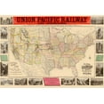 thumbnail image 1 of Railroad Map - Union Pacific Railway - Rand McNally 1883 - Vintage Wall Art, 1 of 4