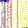 thumbnail image 1 of Woodland Scenics Railroad Roman Letters Red/Yellow WOODT504 Train Decals/ Dry Transfers, 1 of 2