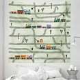 thumbnail image 1 of Railroad Tapestry, Style Arrangement of Roads and Trains Locomotives Cartoon Pattern, Fabric Wall Hanging Decor for Bedroom Living Room Dorm, 5 Sizes, Multicolor, by Ambesonne, 1 of 1