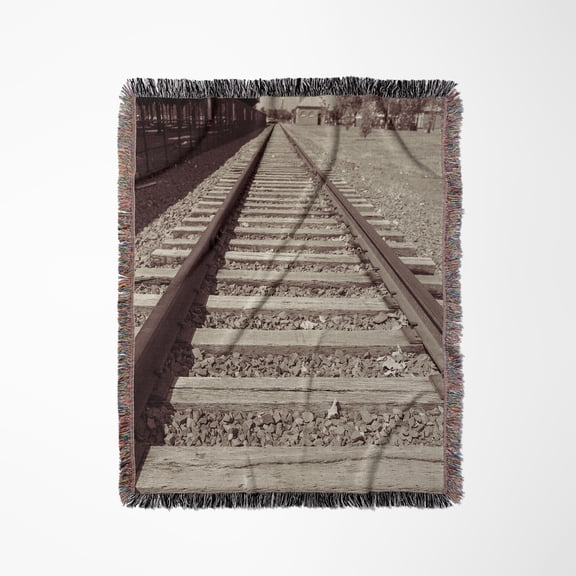 Railroad Tracks, Woven Blanket