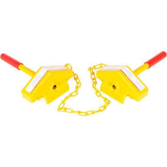 Railroad Twin Single Rail Car Chocks with Handle Combo SRC/SRC