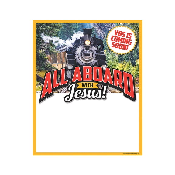 Railroad Vbs Promotional Poster - Educational - 6 Pieces
