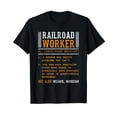 thumbnail image 1 of Railroad Worker for a Train and Railway Fan Railroad T-Shirt, 1 of 5
