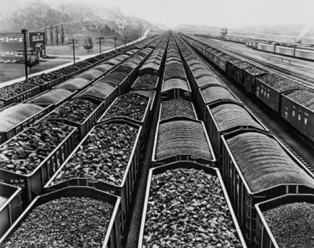 Railroad cars loaded with coal Williamson West Virginia USA Canvas Art - (18 x 24)