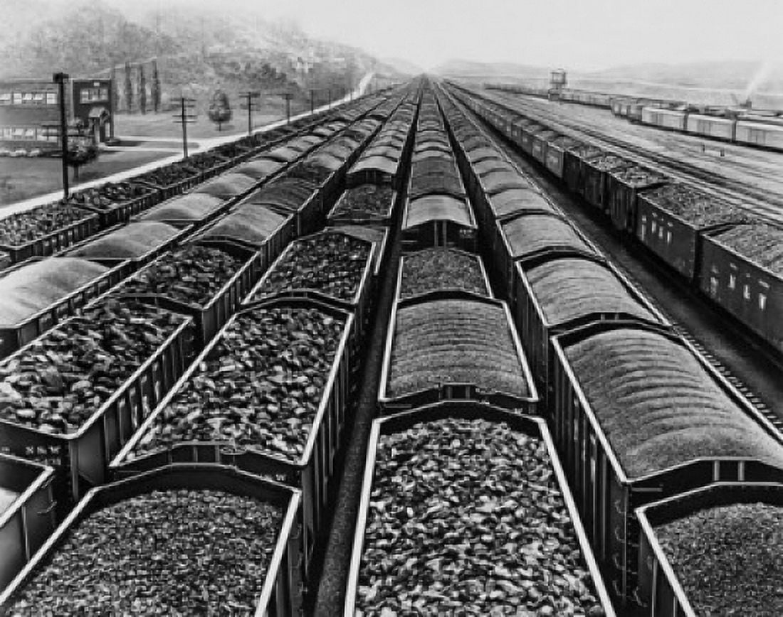 Railroad cars loaded with coal Williamson West Virginia USA Canvas Art - (24 x 36)