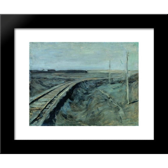 Railroad tracks 20x24 Framed Art Print by Isaac Levitan