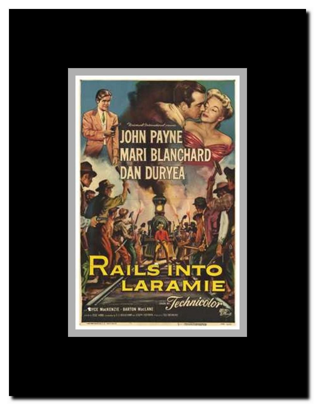 Rails Into Laramie Framed Movie Poster
