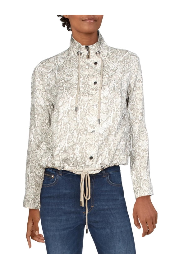 Womens Snake Print Draw String Jacket