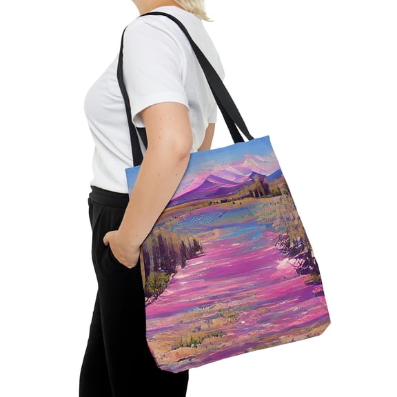 Rails to Trails/Grand Tetons/Idaho/ Wyoming - Large carry on Tote Bag