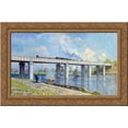 thumbnail image 1 of Railway Bridge at Argenteuil 24x18 Gold Ornate Wood Framed Canvas Art by Monet, Claude, 1 of 2