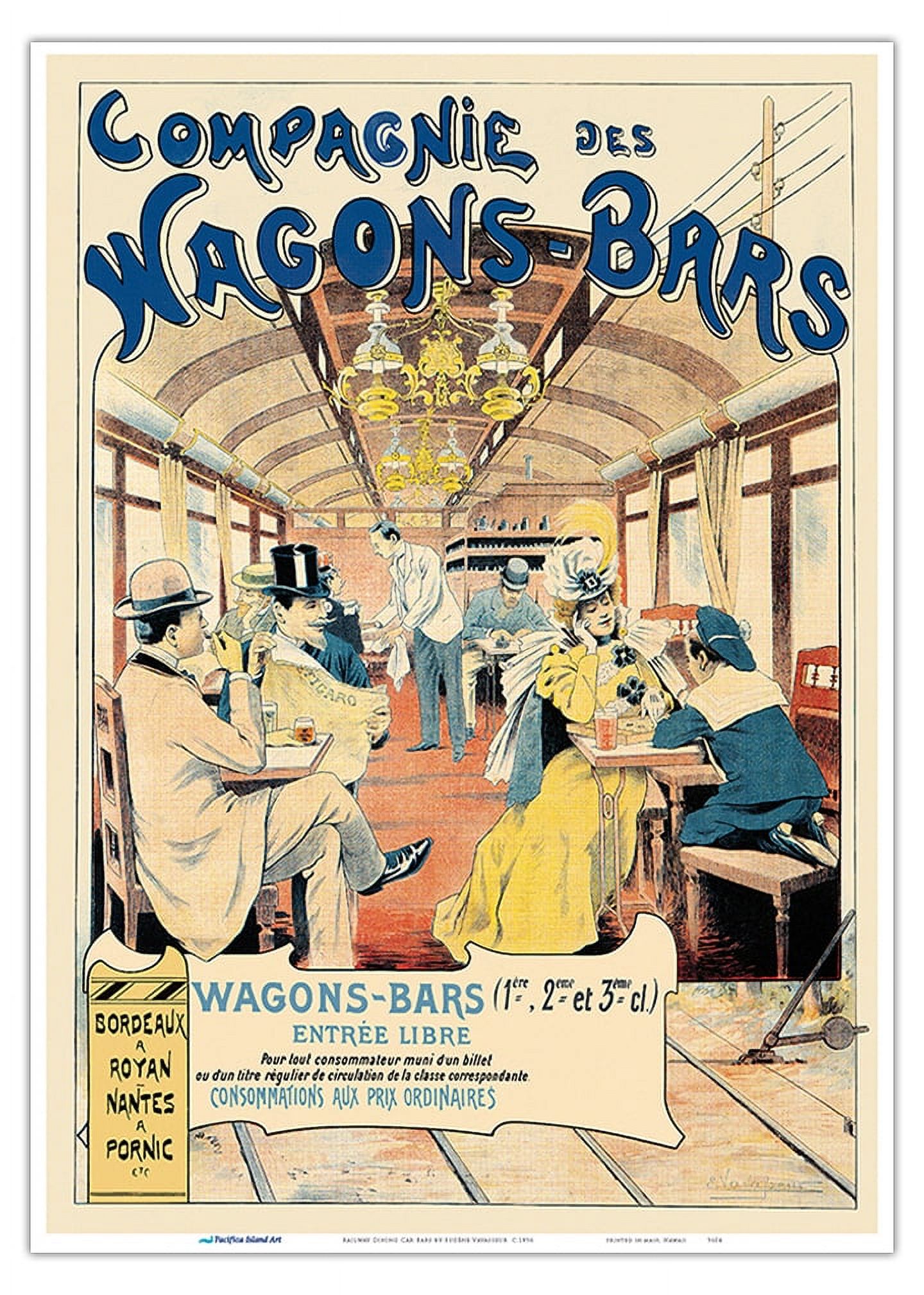 Railway Dining Car Bars (Compagnie des Wagons-Bars) - Vintage Railroad ...