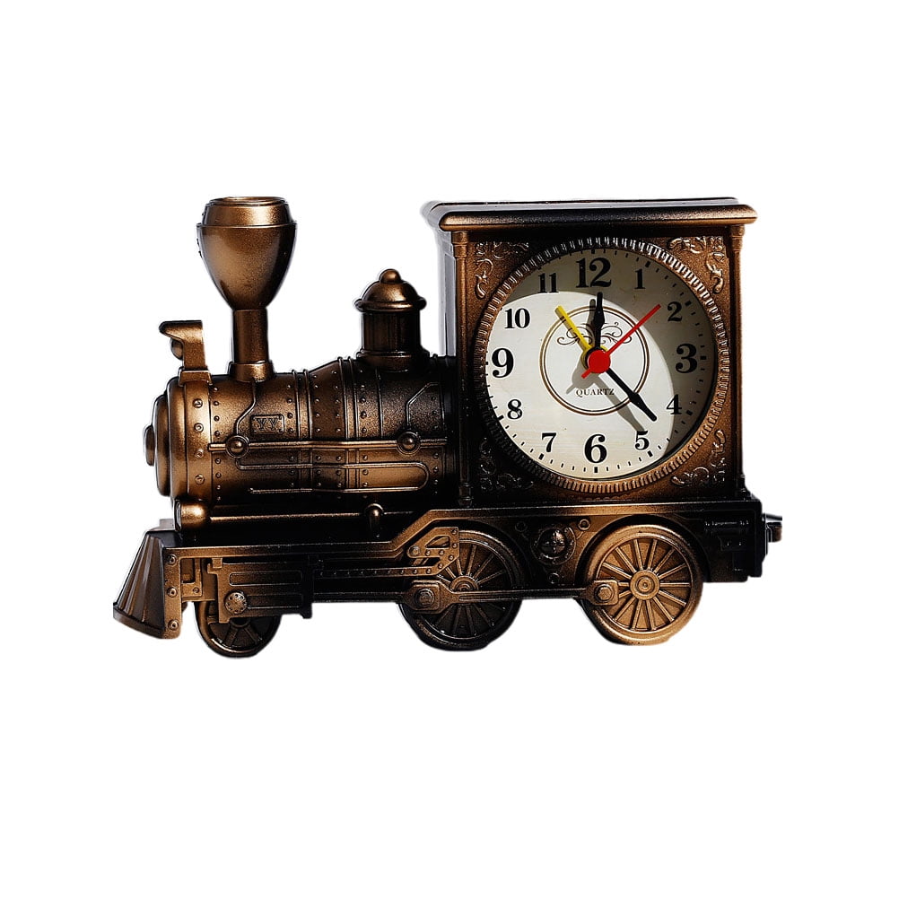 HOMEMAXS Railway Engine Alarm Clock 1 Set Creative Desktop Ornaments ...