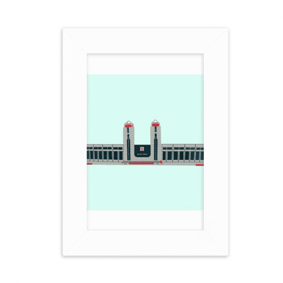 Railway Station Concision Outline Desktop Photo Frame Picture Display Decoration Art Painting