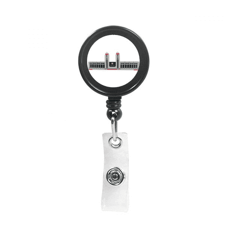 Railway Station Concision Outline Retractable Keychain Badge Holder ID Badge