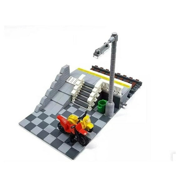 General Jim's Toys & Bricks City Train Metro Elevated Platform Modular Building Blocks Set, 305 Pieces