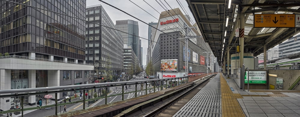 Railway station Yurakucho Station Chiyoda Tokyo Japan Canvas Art - Panoramic Images (27 x 9)