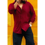 Raimen Maroon Mens Shirt