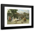 thumbnail image 1 of Raimundo de Madrazo y Garreta 14x11 Black Modern Framed Museum Art Print Titled - Princess in the Gardens of Versailles, 1 of 5