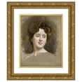 thumbnail image 1 of Raimundo de Madrazo y Garreta 15x18 Gold Ornate Wood Frame and Double Matted Museum Art Print Titled - A Young Beauty (1898), 1 of 4