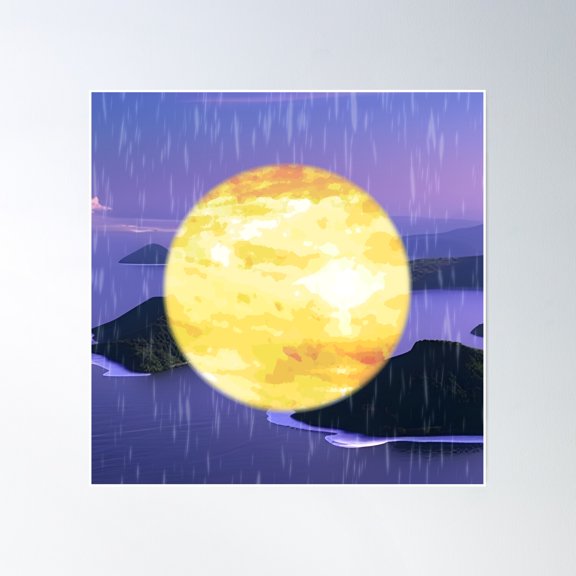 Rain Above The Sun Poster Wall Art, Modern Wall Decor, 12x18 UNFRAMED