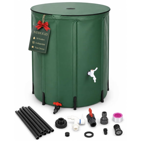 Rain Barrel 500D PVC Collapsible, Water Tank & Rain Water Collection Barrel for Rain Barrels To Collect Rainwater From Gutter