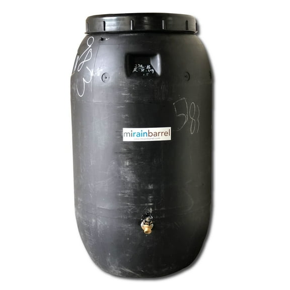 Rain Barrel, DIY Kit, Upcycled Food Grade Barrel, 63 Gallon Size