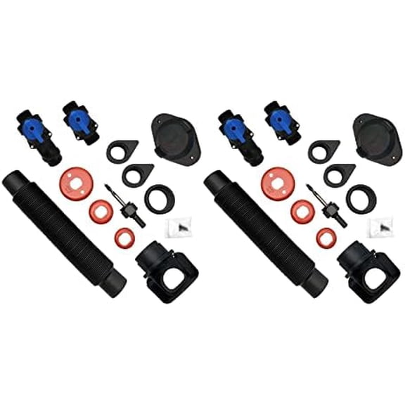 Rain Barrel Diverter and Parts Kit, 2 Pack - for 2 x 3 and 3 x 4 Inch Downspouts, Includes Spigot and Downspout Water Diverter - Convert Containers into Rain Barrels - RBK-0001$$Garden &