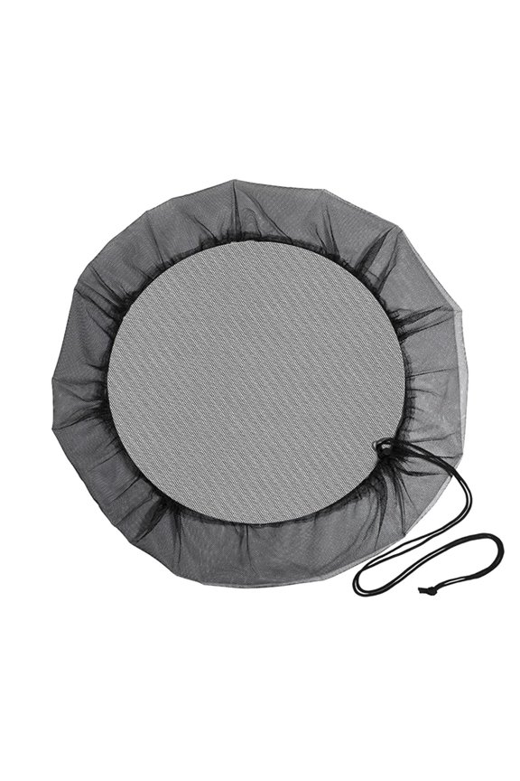 Rain Barrel Mesh Cover 37.4in, Drawstring Rain Barrel Netting for Water Collection Buckets, Durable Tear Resistant Protector Screen for Leaves Debris, Outdoor Garden Yard Eaves Reusable Cover