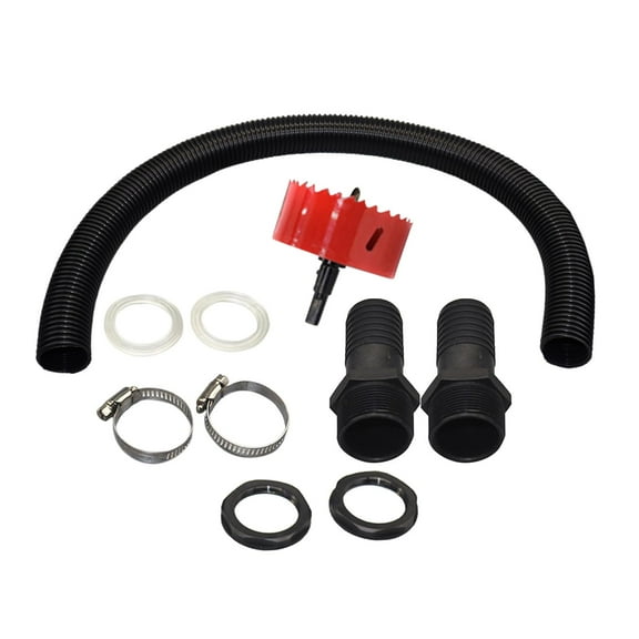 Rain Barrel Overflow Hose , Water Collection Easy Install Lightweight Durable Hose Connector Pipe for Outdoor Activities Balcony Yard 3.8cm With Taper