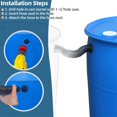 thumbnail image 1 of Rain Barrel Overflow Kit With 2 Flexible Hoses, 3 Drill Bits, 2 Gaskets - Diy Rain Water Diverter Tool For Rain Barrels, Rain Collection Systems, Garden Irrigation, 1 of 4