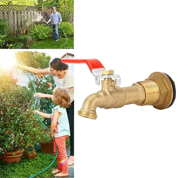 Rain Barrel Quarter Turn Spigot Quarter Turn Ball Valve, Wide Application Simple Installation Rain Barrel Spigot Rustproof for Bathtubs