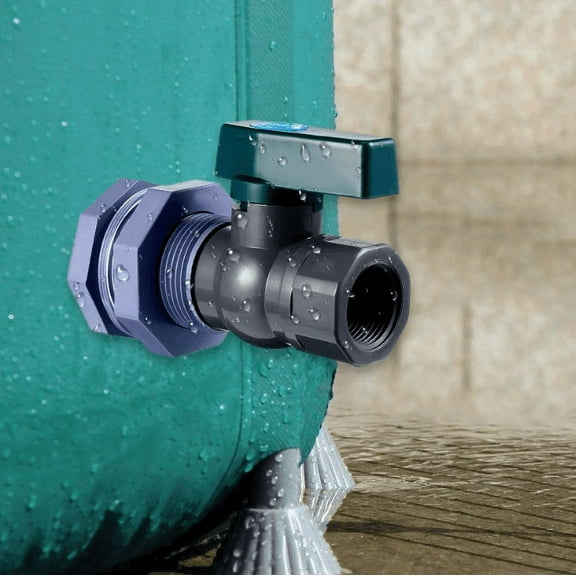 Rain Barrel Spigot Kit, 3/4 Inch Kit with Bulkhead Mount Adapter, Garden Hose Shut Off Valve with Bulkhead Fitting Garden Hose Thread Ball Valve for Water Tanks, Aquariums, Tubs Walmart Clearance